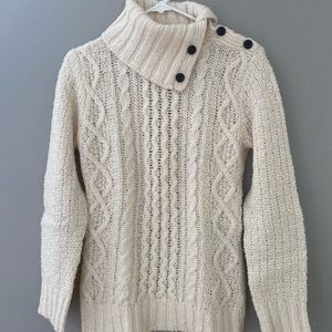 Gap turtleneck button collar sweater small